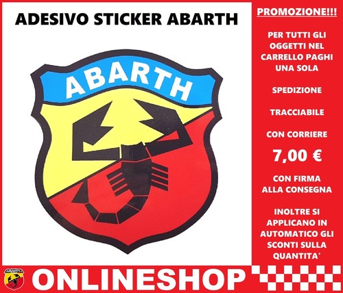 Adesivo abarth vinile scudetto - abarth,