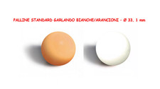 Palline Garlando calcio balilla standard calciobalilla biliardino BIANCO/ARANCIO