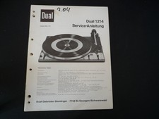Manuale di servizio schema elettrico originale Dual 1214