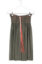 PIN UP STARS Vestito Mini Abito Ecopelle Cut-out I 42 = D 36 Verde Oliva