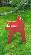 seggiolone sedia sedile neonati bambini gioco casetta giocattolo legno rosso