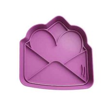 Lettera con cuore San Valentino cookie cutter formina tagliabiscotti con manico