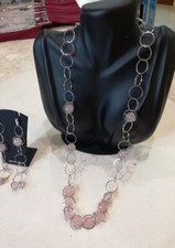 collana  argento con  " quarzo