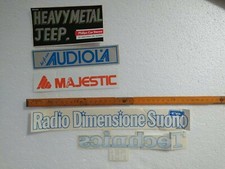 ADESIVI VINTAGE ANNI '70-80 RADIO CAR HI-FI MAI INCOLLATI PHILIPS CAR STEREO ECC
