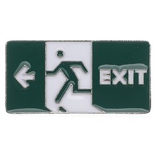  Exit Glow in the Dark Sign Gioielli Spilla per cravatta Ideale per camicie con
