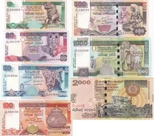Sri Lanka SET 7 UNC 10 20 50