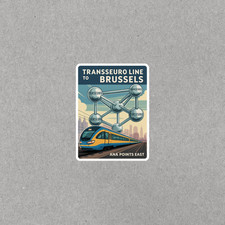 Adesivo vintage treno viaggio