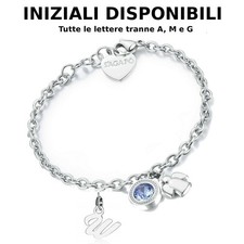 Sagapo Bracciale Donna Acciaio Angelo Custode Lettera Iniziale Alfabeto SKT13