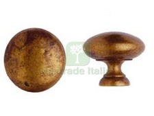 5PZ POMOLI PER MOBILI MOD.24228 IN OTTONE ANTICATO Ø MM.32: