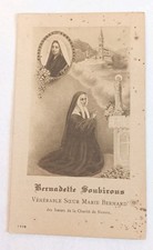 Ancienne image Pieuse " Bernadette Soubirous Vénérable  Soeur Marie Bernard  "