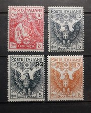1915 /16 REGNO FRANCOBOLLI PRO CROCE ROSSA SERIE NUOVA MLH
