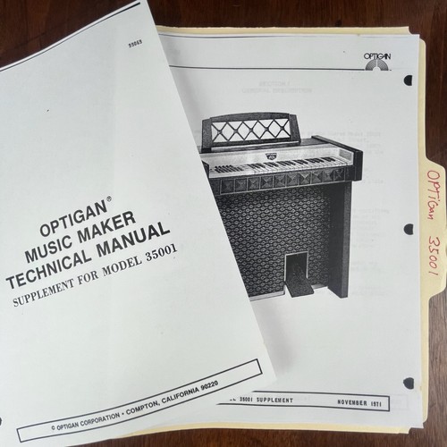 Vintage optigan 35001 music - vintage,