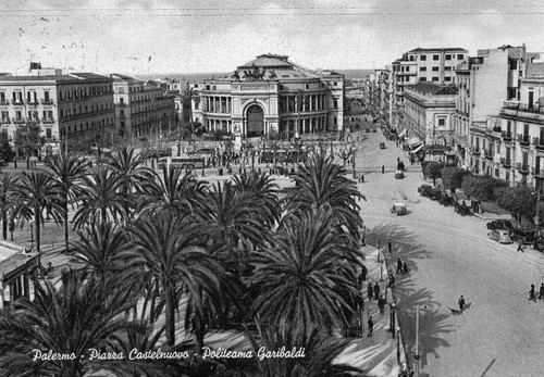 Cartolina palermo piazza - cartolina,