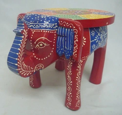 Sgabello multi elefante rosso