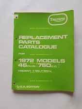 Triumph Trident 750 T 150 1972 catalogo ricambi originale spare part catalog