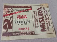 BIGLIETTO INTER HELLAS VERONA SERIE A 1983/84 GRADINATA RIDOTTI