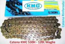 CATENA TRASMISSIONE MOTO KMC 530H 120L RINFORZATA PASSO 530 120 MAGLIE PIT BIKE
