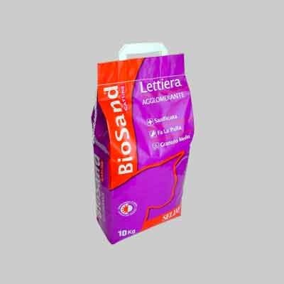 Lettiera agglomerante per - agglomerante,
