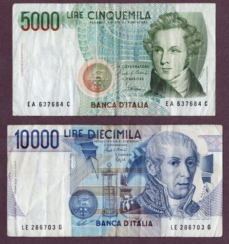 Banconote italia 5000 10000 - italia, e