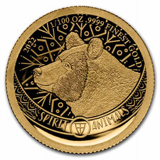 Moneta oro puro orso Barbados