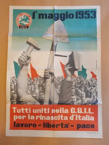 Cgil manifesto maggio - i°, 1953