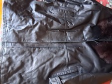 Giacca in pelle  con pelliccia