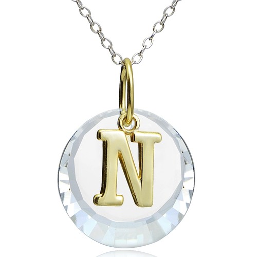 Collana iniziale bicolore - collana, "n"