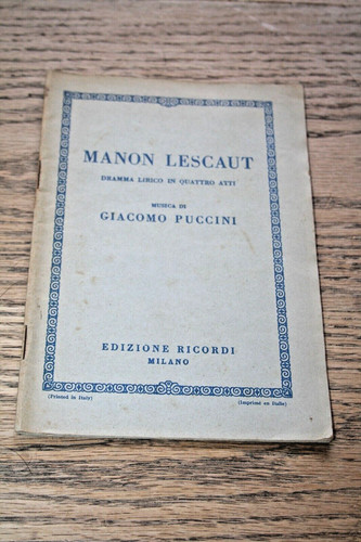 Giacomo puccini manon - giacomo,