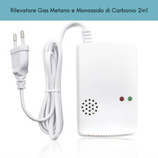 Rilevatore  Monossido di Carbonio e Gas 2 in 1 CO GPL METANO