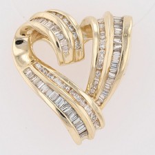 Ciondolo cuore diamante taglio