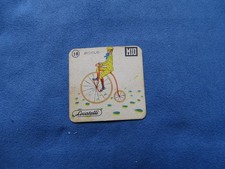 RARA FIGURINA FORMAGGINI MIO LOCATELLI-CARTONCINO-INVENZIONI-N.18-BICICLO