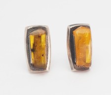 Rétro Moderno Astratto 875 Argento Ambra Baltica Grande Gemelli Lettonia