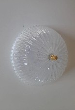 Applique Plafoniera In Vetro Di MURANO cristallo Oro, 22 Cm 1 Luce E27 Classico