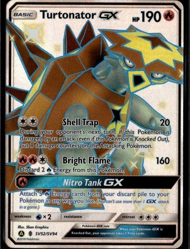 Turtonator shiny holo - shiny, raro