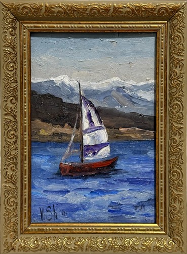 Barca vela paesaggio - a,