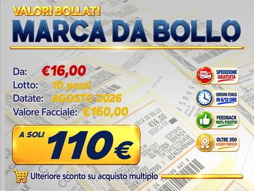Marca bollo 00 - marca, da