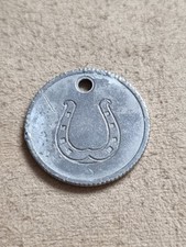 Vintage lucky souvenir token metal medal pendant made in Italy 1970's