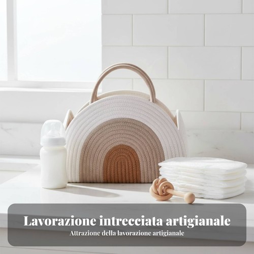 Cesto portapannolini corda - in,