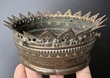 Antico paralume corona ottone