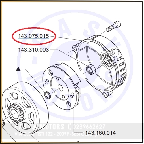 Polini 143 075 015 carter - 143.075.015,
