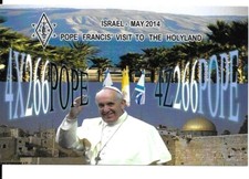 Scheda radio QSL 2014 Israele