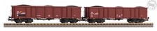 Piko 58287 - H0 1:87 set di 2 carri merci FS EAOS con carico di carbone di Epoca