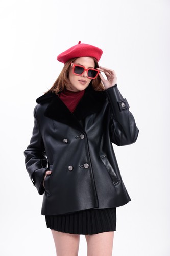 Giacca donna shearling - , nera