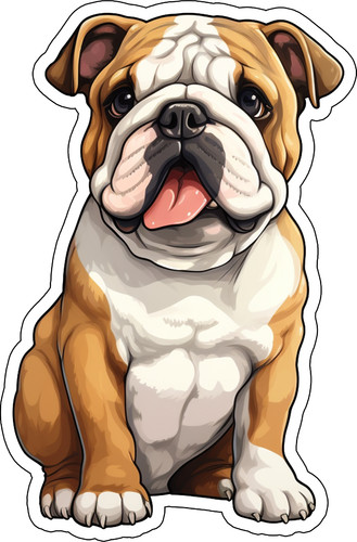 Adesivi auto bulldog inglese - auto,