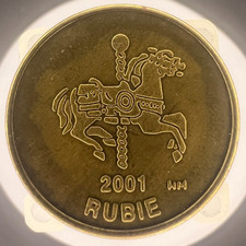 Giostra Rubie 2001 per gettone da corsa Missoula 24 mm