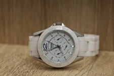 Orologio Fossil ceramica quadrante bianco con cinturino in ceramica bianca. CE1002 Nuovo Batt 6,5"