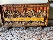 Quadro Ultima cena  calco in gesso per fonderia 68 x 145 