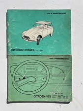 Libretti Uso e Manutenzione Citroën Dyane 6 del 1981 e Citroën GS del 1975 Usati
