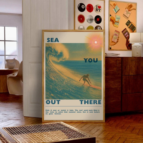 Poster surf vintage retro - vintage,