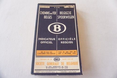 1954 belgium railway timetable - 1954,